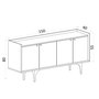 Hanah Home Consola Roble Zafiro Medidas 150x80x40 cm Diseño Tradicional, Industrial y Escandinavo